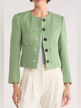 VERONICA BEARD Nathan Jacket Blazer Sz 8 Lemongrass NWT $798